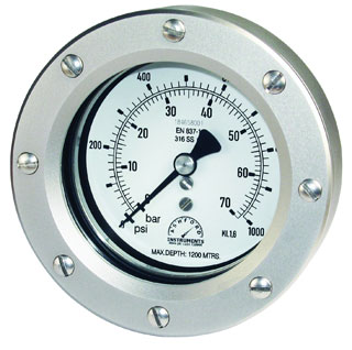 Subsea Pressure Gauge - 63mm Premium Subsea 1200m Gauge